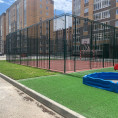 В нашем микрорайоне сегодня открыли новую детскую площадку и баскетбольное поле.